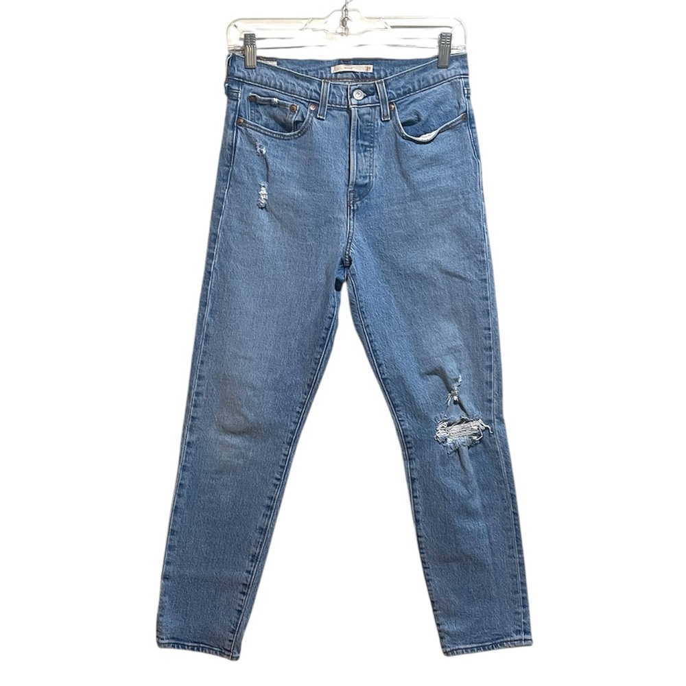 Levi's Premium Wedgie Icon Fit Ankle Tapered Leg Button Fly Denim Jeans Size 27